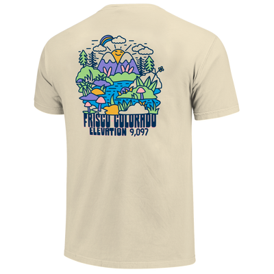 Retro Mountain Doodle Frisco Colorado Short Sleeve Shirt