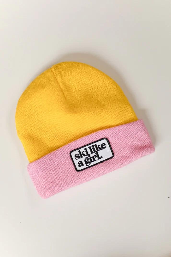 Ski Like A Girl Patch SLAG Beanie
