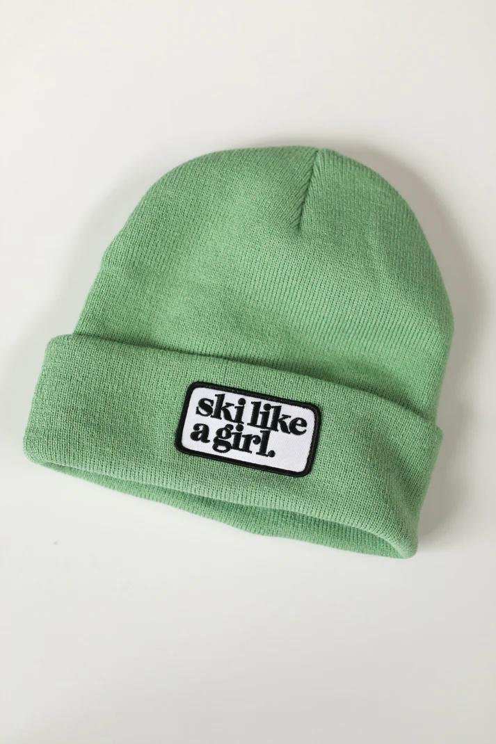 Ski Like A Girl Patch SLAG Beanie