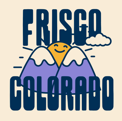 Retro Mountain Doodle Frisco Colorado Short Sleeve Shirt