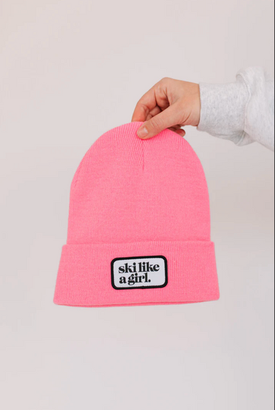 Ski Like A Girl Patch SLAG Beanie