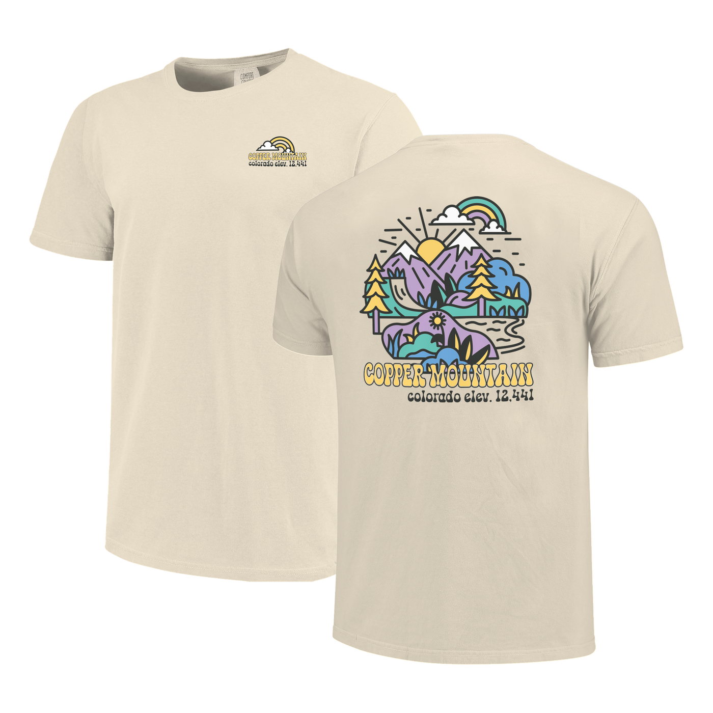 Groovy Mountains Copper Mountain Colorado Short Sleeve Shirt