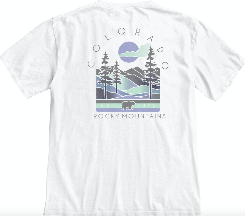 Calmly Mountains Colorado Short Sleeve T-Shirt