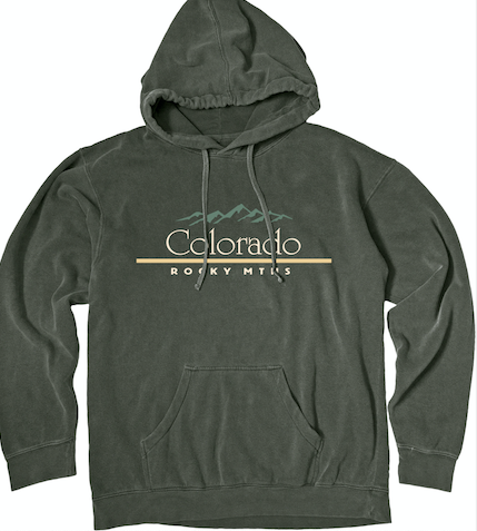 Classic Font Embroidered Hoodie - Colorado
